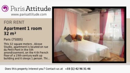 Alcove Studio Apartment for rent - Quartier Latin/St Michel, Paris - Ref. 756