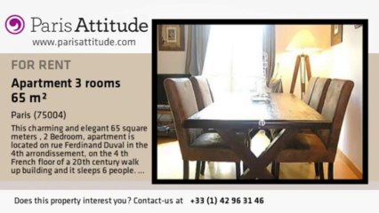 2 Bedroom Duplex for rent - St Paul, Paris - Ref. 5798