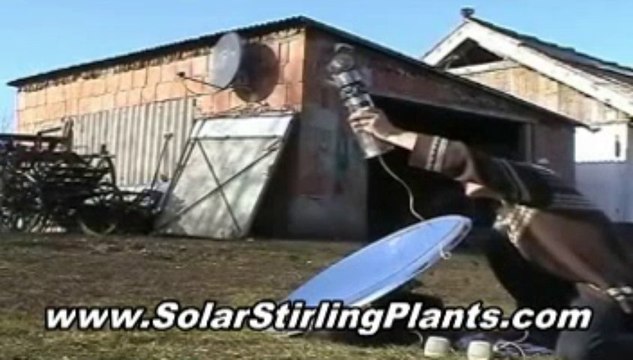 Robert Stirling Invented Free Energy Generator - Solar Stirling Plant