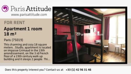 Studio Apartment for rent - Buttes Chaumont, Paris - Ref. 6480