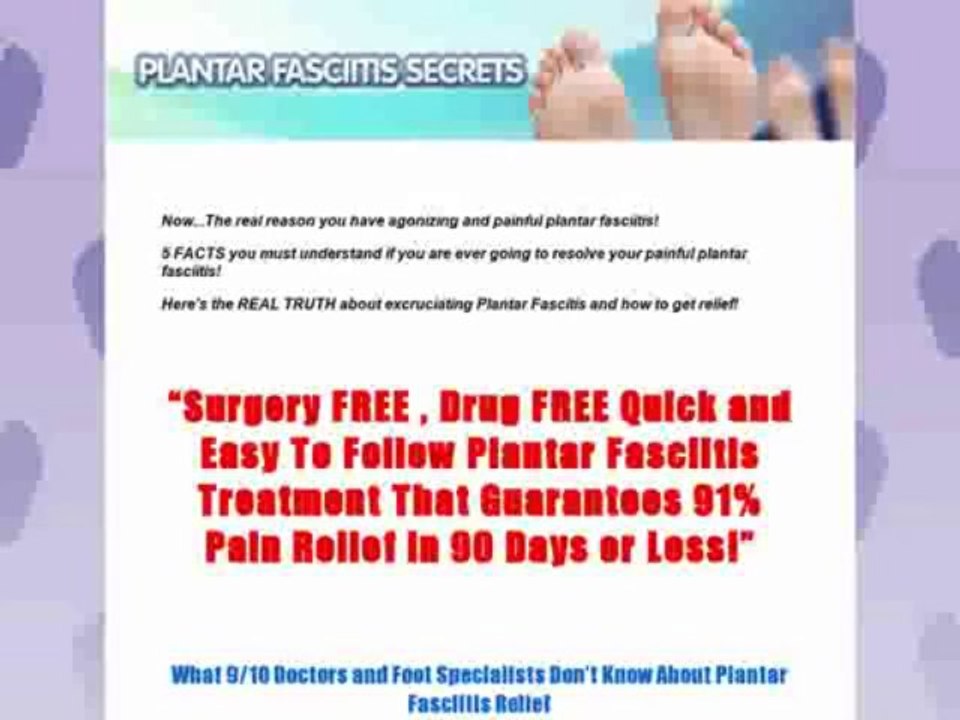 Plantar Fasciitis Secrets