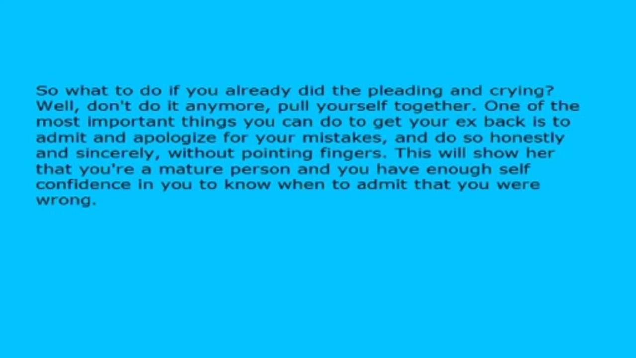 Get Your Ex Girlfriend Back - How to Recapture Her Heart Again?.avi