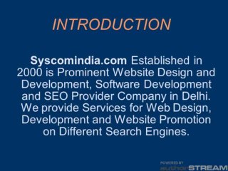 Web Deign, Development and SEO Service Provider Company