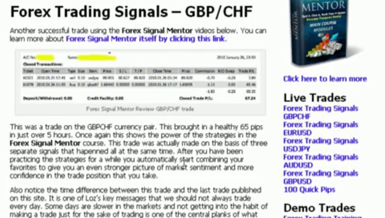 Forex Mentor Course Review - Live Testing Results