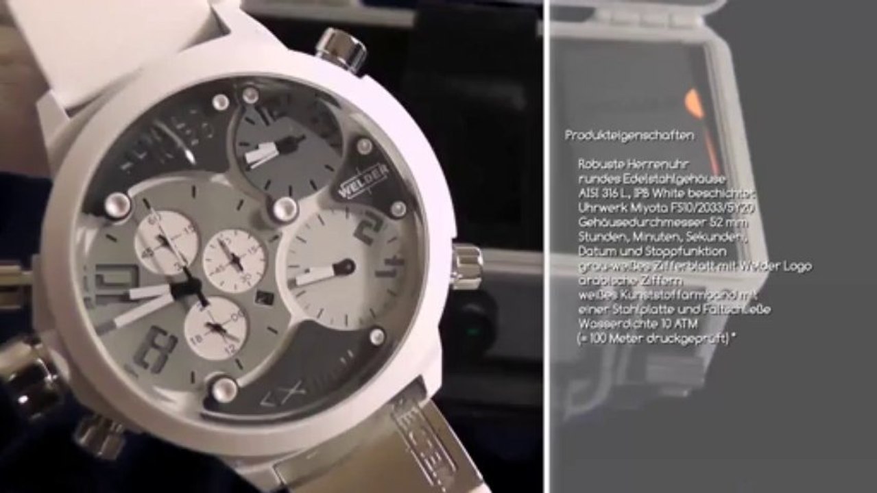 Welder K29 8007 Italo Fontana 52mm Herrenuhr Chronograph unboxing