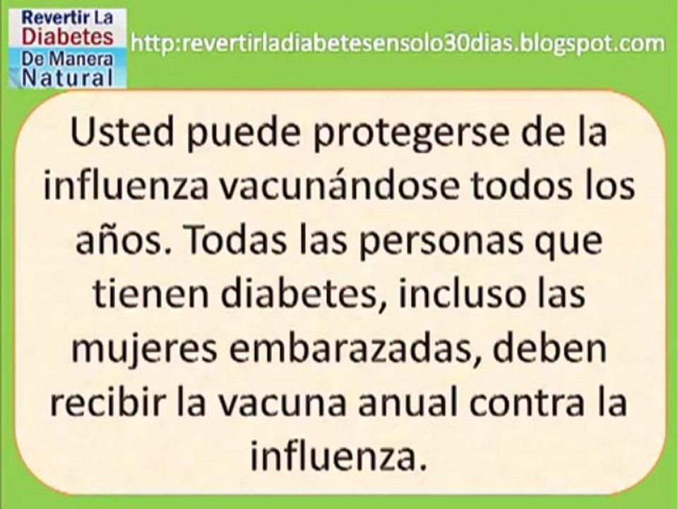 Revertir La Diabetes I Vacunarse contra La Influenza