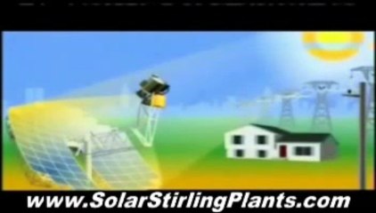 Solar Stirling Motor - Solar Stirling Generator - Solar Stirling Power- Solar Stirling Plant