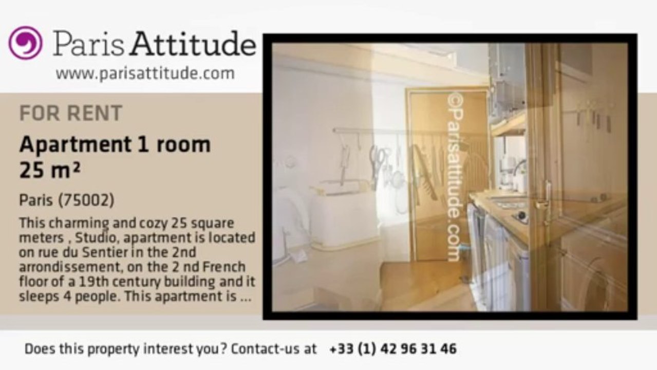 Studio Apartment for rent - Montorgueil, Paris - Ref. 2834