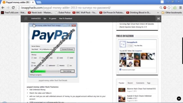 Paypal money adder 2013 no surveys no password
