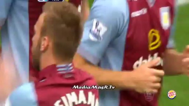 أهداف مباراة استون فيلا 3-2 مانشستر سيتي - الجولة 6 - 28/9/2013