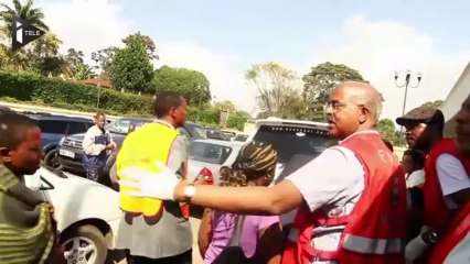 Les secouristes de la Croix-Rouge à Nairobi