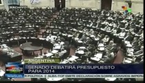 Senado de Argentina debatirá presupuesto para el 2014