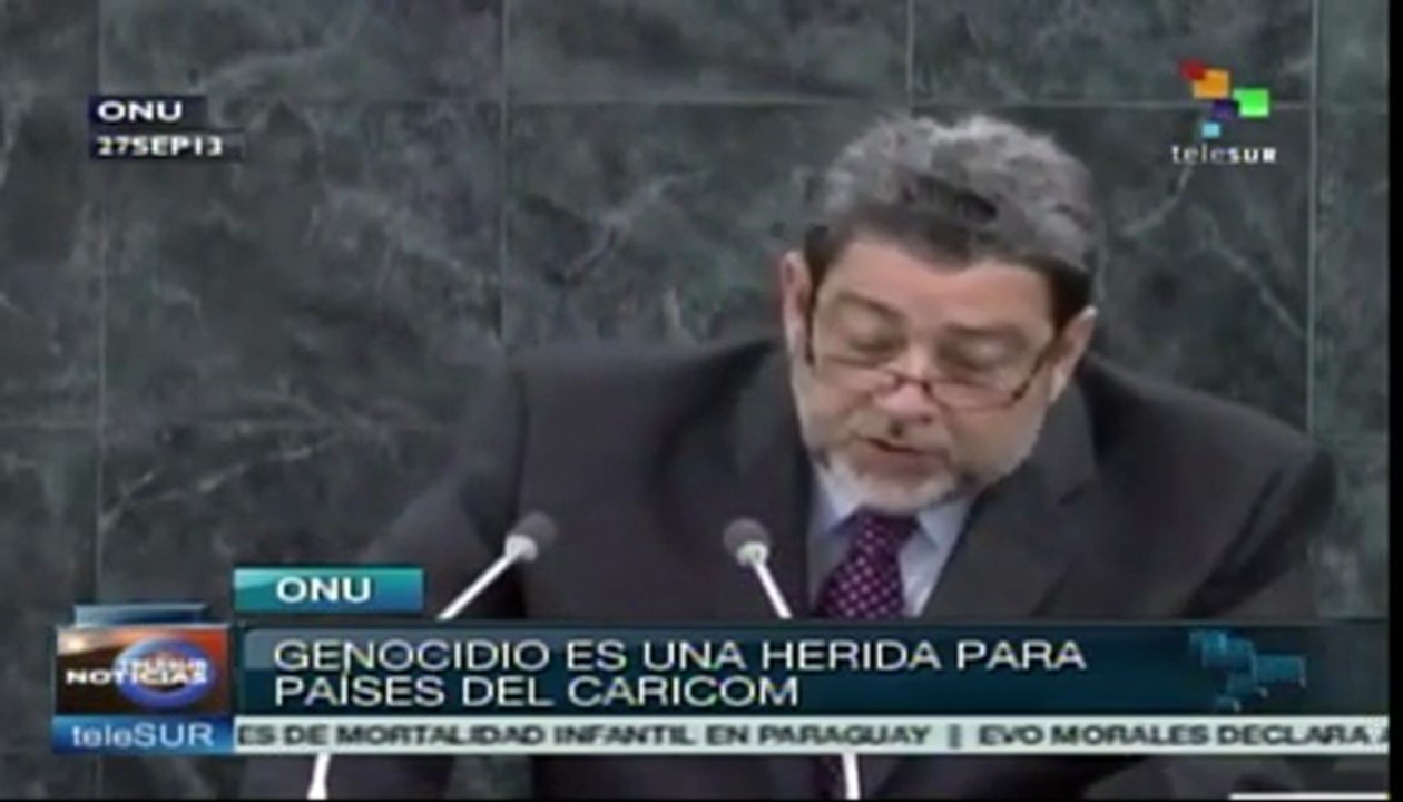 Ralph Gonsalves exige compensación a Europa por esclavitud y genocidio