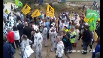 Manifestation sur le chantier de la Ferme des 1000 vaches