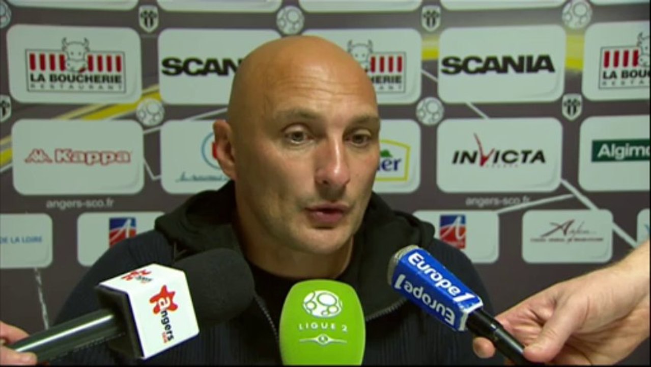 Conférence de presse Angers SCO - Tours FC (1-1) : Stéphane MOULIN (SCO) - Olivier PANTALONI (TOURS) - 2013/2014