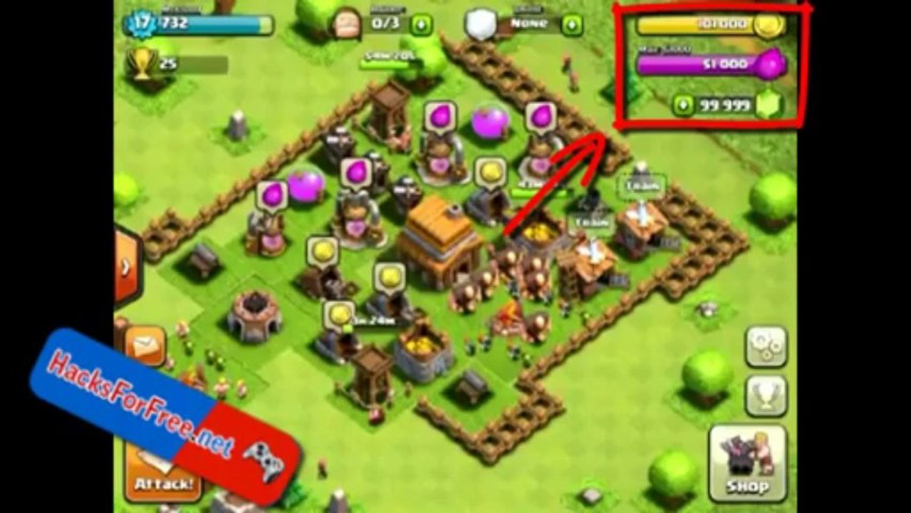 Clash Of Clans Hack Tool 2013 How to hack codes, gems_ Down