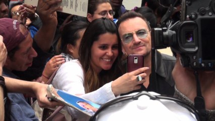 Bono, Kings Of Leon, Robin Williams and Johnny Galecki In New York