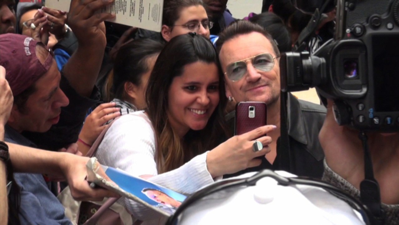 Bono, Kings Of Leon, Robin Williams and Johnny Galecki In New York