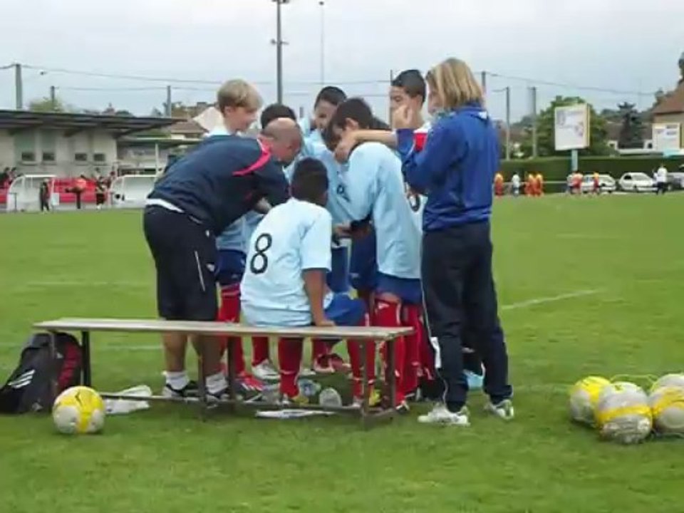 La joie des U12 après leur 1ère victoire