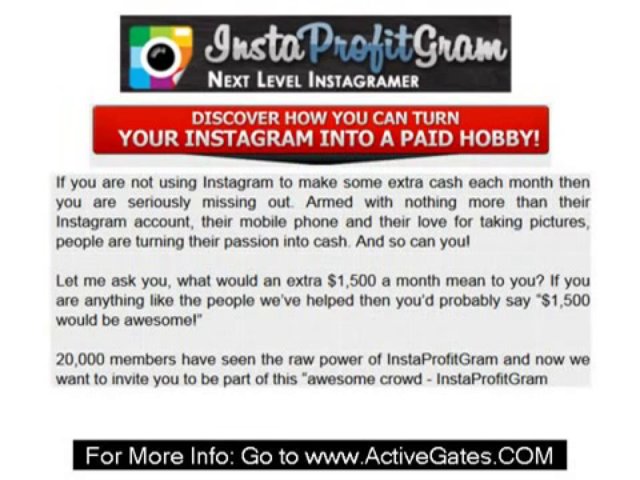 Instaprofitgram – Earn Money Online Without Investment Using Instagram