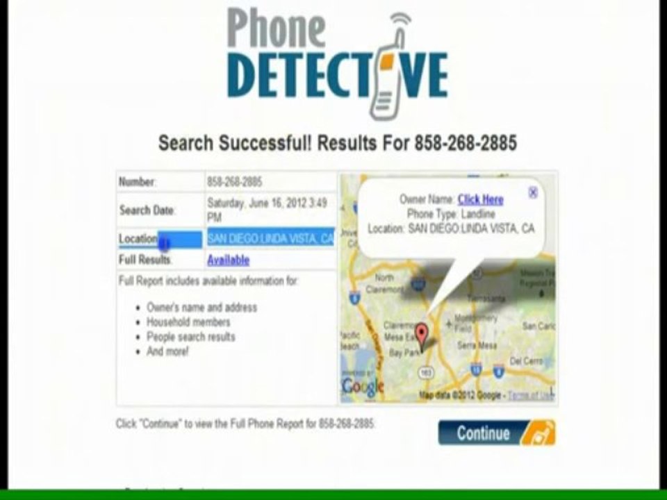 Address Lookup from Phone Detective
