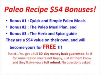 Paleo Recipe Book - Get Paleo Recipe Book   BONUS for Free !!!