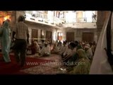 Devotees paying obeisance at Sees Ganj Gurudwara in Old Delhi