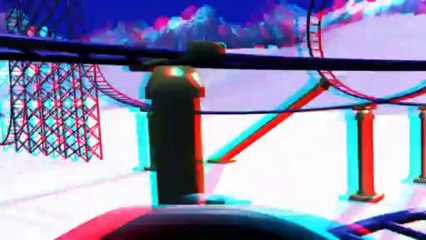 montanha russa em 3D use o oculos vermelho e azul tirado do windows 8