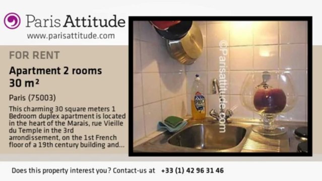1 Bedroom Duplex for rent - Musée Picasso, Paris - Ref. 4776
