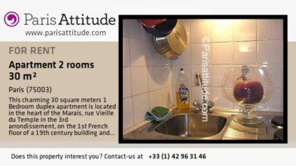1 Bedroom Duplex for rent - Musée Picasso, Paris - Ref. 4776