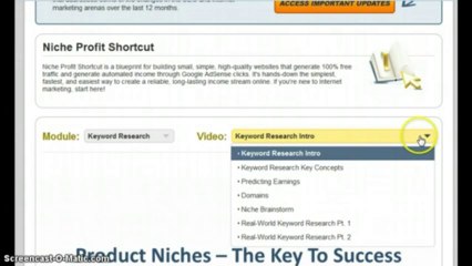 Niche Profit Classroom Reviews Part 3 of 8 - Classroom and Niche Profit Shortcut Overview