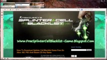 Splinter Cell Blacklist Game Code Free Giveaway - Xbox 360 - PS3
