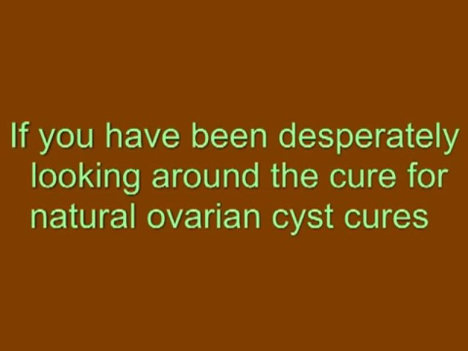ovarian cyst cures