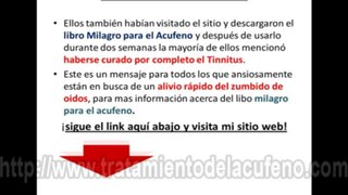 MILAGRO PARA EL ACUFENO - QUE SON ACUFENOS - tratamientodelacufeno.com