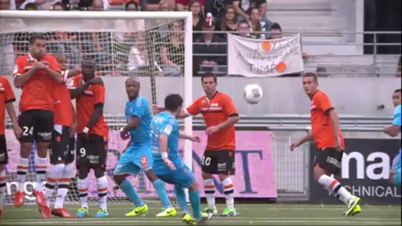 But Mathieu VALBUENA (58ème) - FC Lorient - Olympique de Marseille (0-2) - 2013/2014