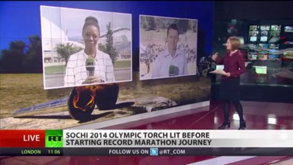 Olympic torch lit in Greece before epic journey to Sochi