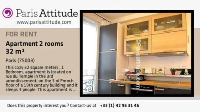 1 Bedroom Apartment for rent - Temple, Paris - Ref. 4405