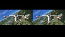 3D Video (Cross Eyed Vision, without Glasses) FSX Swiss Jet Team (6) F18 Formation Flight