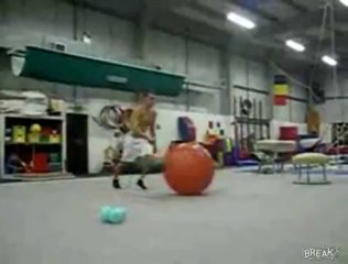 Greatest Exercise Ball Stunt Ever