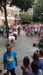 Street Performer Tries To Jump Over 9 People, Only Clears 8