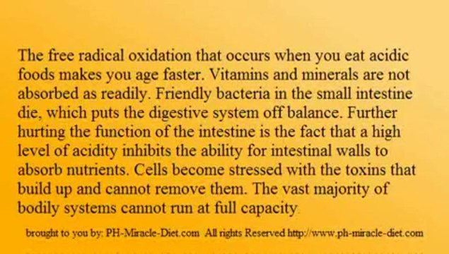 Alkaline diet - Acid and alkaline foods in the pH miracle diet