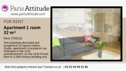 Studio Apartment for rent - Bir Hakeim, Paris - Ref. 5987