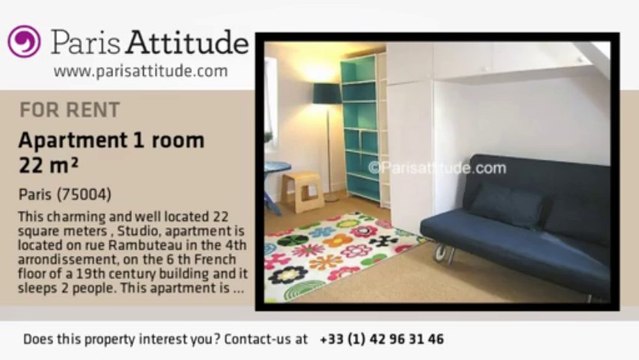 Studio Apartment for rent - Centre George Pompidou, Paris - Ref. 6290