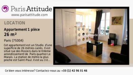 Appartement Studio à louer - St Paul, Paris - Ref. 3863