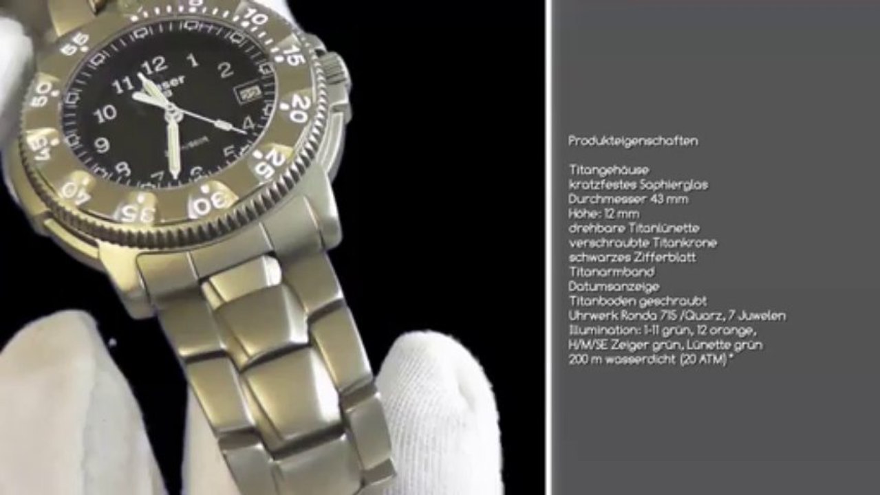 Traser H3 P6506.670.32.01 Professional P6506 Commander 100 Titan