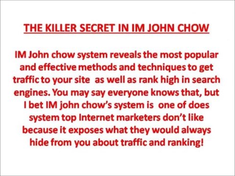 IM John Chow Review- Make Money online with the IM John Chow system