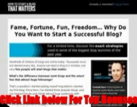 StartABlogThatMatters.com | Start A Blog That Matters Review + Bonus
