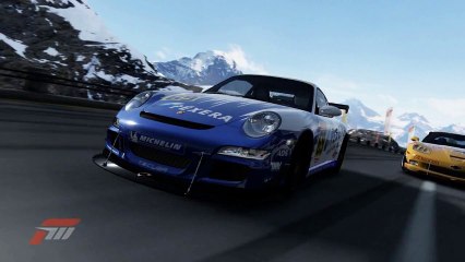 Porsche 997 vs Corvette with music - Ten -  Forza Motorsport part 63 HD