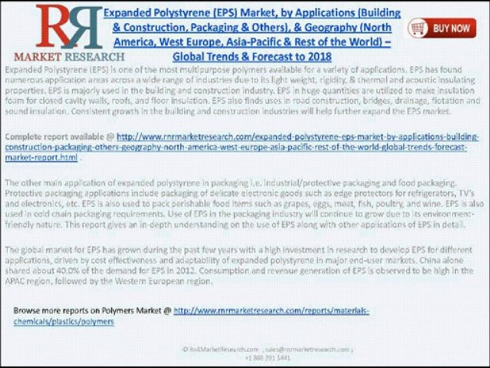 EPS Expanded Polystyrene Market 2018