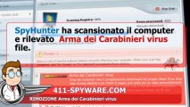 Arma dei Carabinieri virus Rimozione